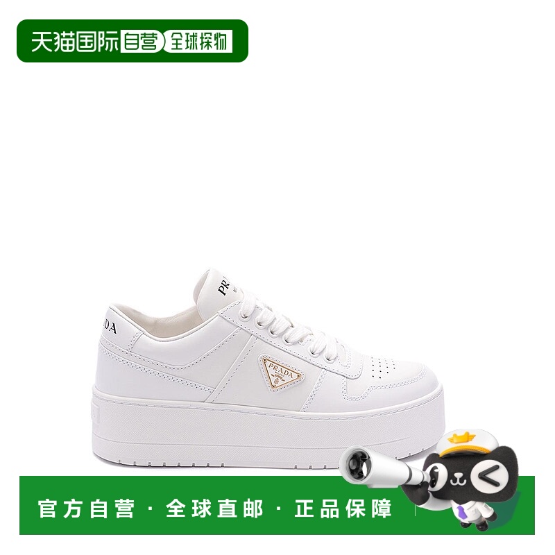 1h可退 PRADA 女士运动鞋 1E792M3LPFF050F0009 CO 白色 Downtown