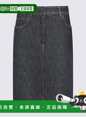 FENDI 女士半身裙 FLQ604AW82F1UKI SS2026 灰色 FF牛仔半身裙