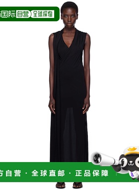 1h可退 潮奢 TOTÊME 女士 黑色 Overlapped Scarf 连衣裙 253WRD0