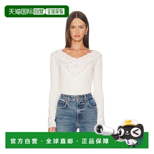 1h可退 潮奢 Free People 自由人 女士 蝴蝶斑纹翻边上衣 OB23153