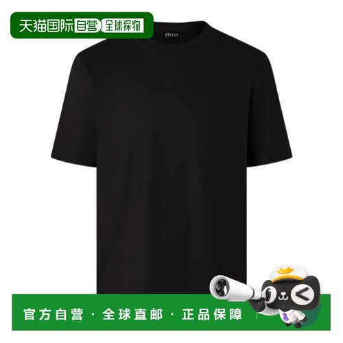 Z ZEGNA 男士T恤 UH335A3H771K09 SS2026 黑色 短袖T恤