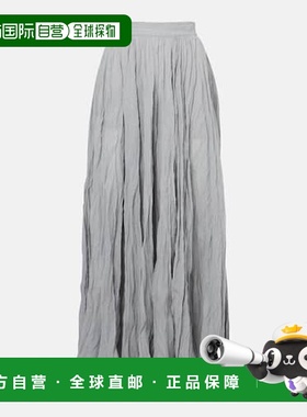 1h可退 潮奢 TOT&Ecirc;ME 女士 泡泡纱棉混纺长款半身裙a字裙