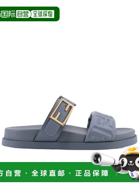 FENDI 女士凉鞋 8X8710ABOHF1TYP SS2026 灰色 Feel 平底拖鞋凉鞋