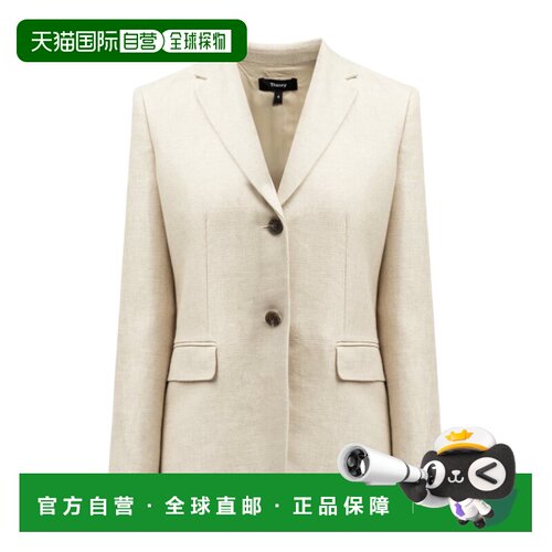 THEORY 女士西服 O0303105D59 SS2024 花色 缺角翻领西装外套