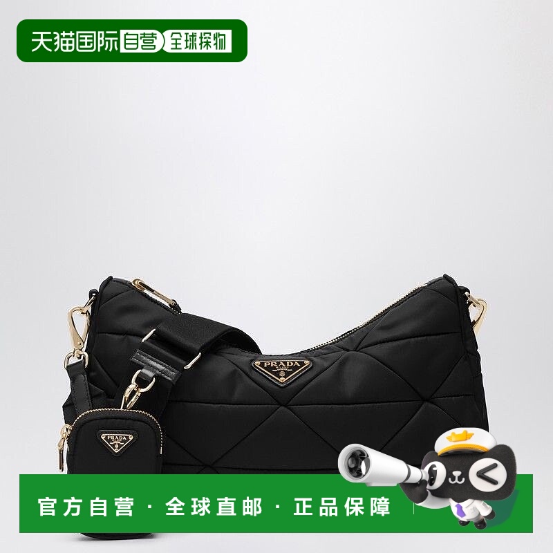 1h可退 潮奢 Prada 普拉达 女士 RE-NYLON 大号黑色衬垫包包 1BC2