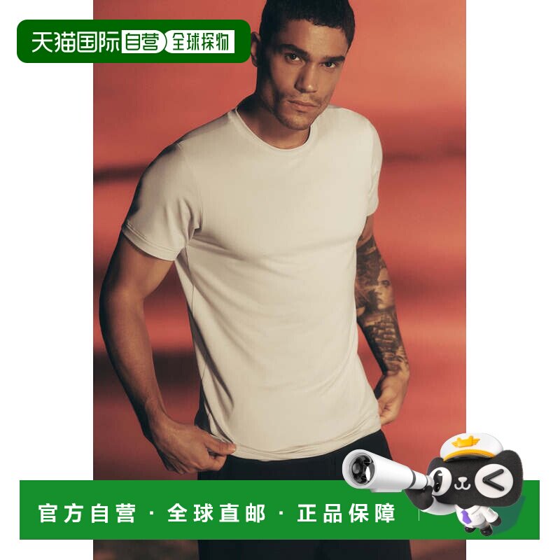 alo yoga Conquer 纯色圆领透气舒适短袖网球T恤 男款m1205rBone图片