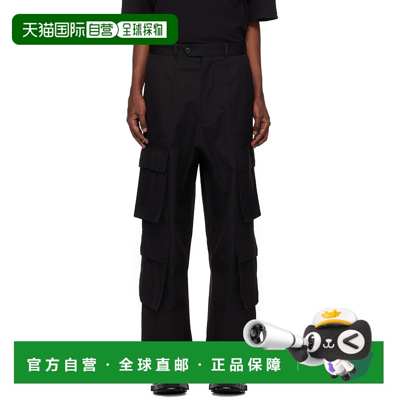 1h可退 潮奢 LOWNN 男士 黑色 Wide Leg 工装裤 FW24LCPZ12160041