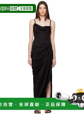 1h可退 潮奢 Jacquemus 女士 黑色 Le Papier 系列 La Robe Sauda