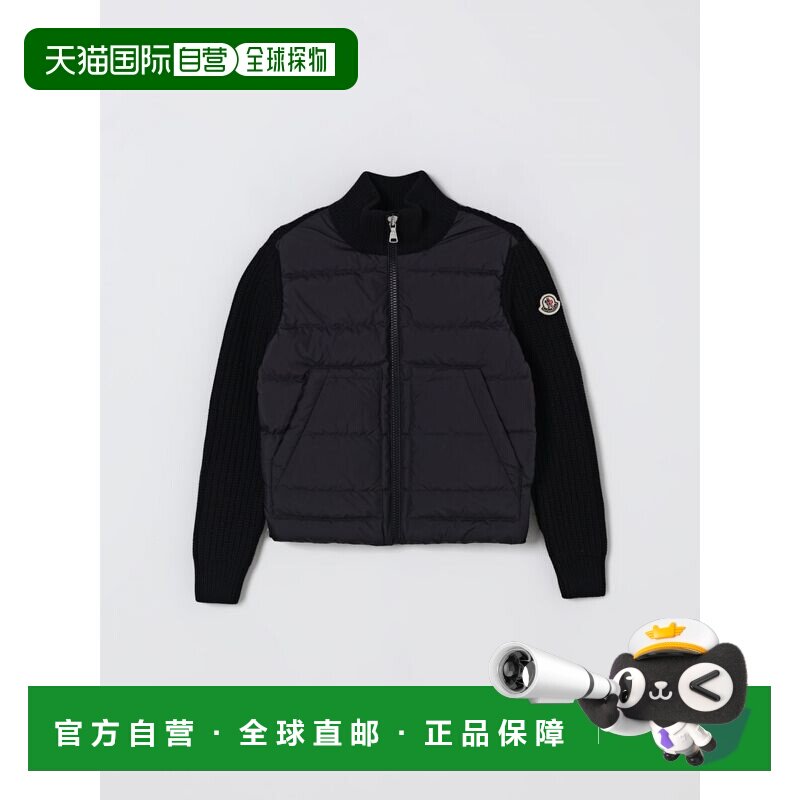 MONCLER 男童夹克 9B00008M1241999 AW2025 黑色 MAGLIERIA - 实物图