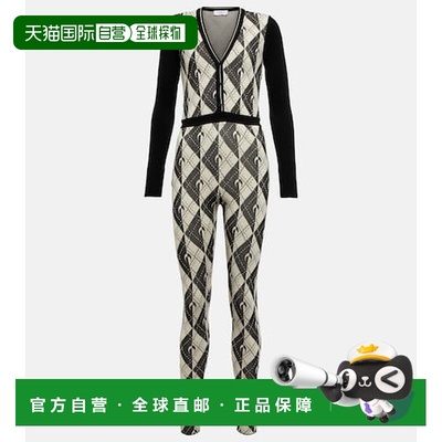 1h可退 潮奢 Marine Serre 女士 Royal Moon Carreaux 针织连体裤