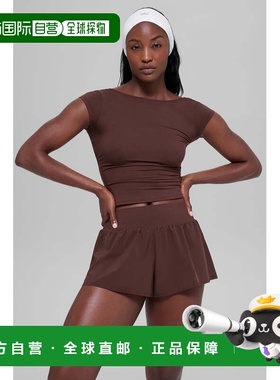 alo yoga  Alosoft面料Back For More简约舒适纯色休闲  T恤  女w