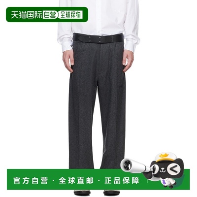 1h可退 潮奢 Random Identities 男士 灰色烫迹线长裤 RAN04P001