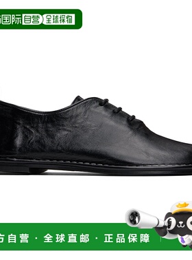 1h可退 潮奢 Ami Paris 女士 黑色 Leather One Cut 牛津鞋 USV02