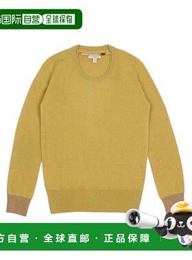 BURBERRY 女士针织毛衣 39327551 SS2021 黄色 徽标针织毛衣长袖