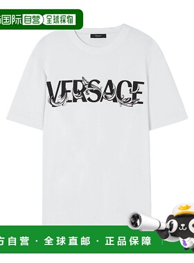 VERSACE 男士T恤 10069741A049491W010 SS2024 白色短袖男装