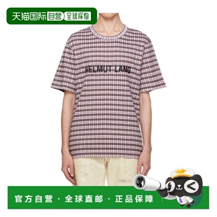 LANG AW2024 男士 O06HM509CHECK 花色 T恤 HELMUT