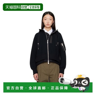 Sweat 连帽 Sacai Twill Nylon Sponge 黑色 女士 潮奢 1h可退