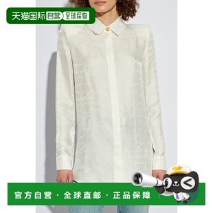 SS2025 EF1HS051VH300FA 白色 Satin wit BALMAIN shirt 女士衬衫