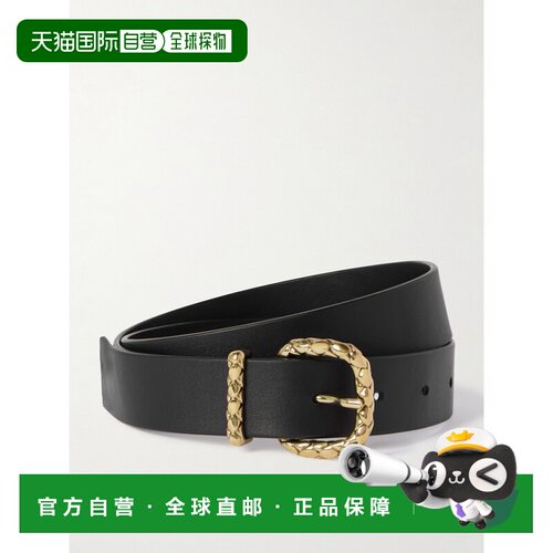Bottega Veneta 葆蝶家 女士 黑色 Coaxial Loop 腰带 826665VALK