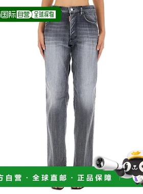 DSQUARED2 女士牛仔裤直筒裤 S72LB0697S30503900-4 AW2023