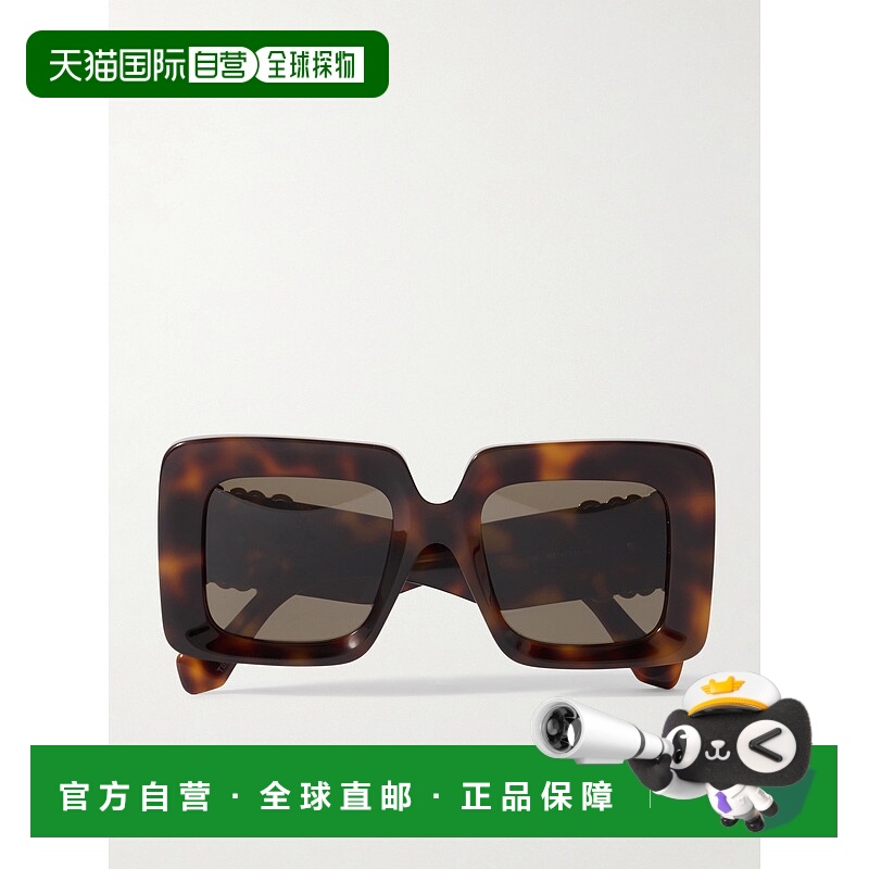 1h可退 潮奢 LOEWE 罗意威 女士 Anagram 大号方形框龟甲色醋纤太