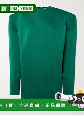 1h可退 潮奢 Saint Laurent 圣罗兰 女士 圓領長袖寬鬆連身裙 848