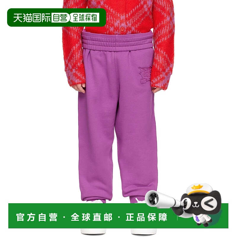 1h可退 潮奢 Burberry 巴宝莉 女童 紫色 EKD 儿童运动裤童装 808