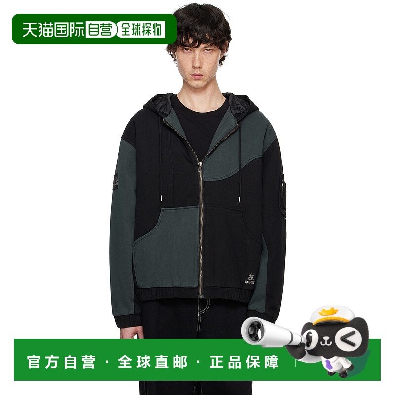 1h可退 潮奢 Dime 男士 灰色 Panel Denim Hooded 飞行员夹克 DIM