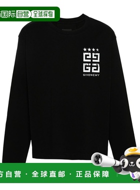 GIVENCHY 男士T恤 BM71KP3YEL001 SS2024 男装 黑色长袖T恤