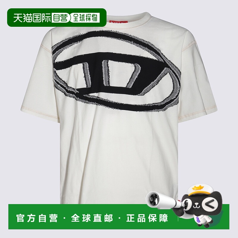 1h可退 DIESEL 男士T恤 A161850GIAS141 AW2025 白色 T-shirt短袖