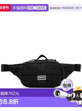 KENZO 男士腰包 FG55SA207F2099 SS2026 黑色 徽标腰包斜挎包