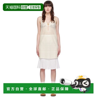 白色 GANNI AW2024 T3912135 网眼蕾丝迷你连衣裙 女士半身裙