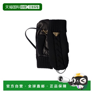 PRADA 女士单肩包 1GG1902CNWF0002 SS2025 黑色 徽标手套斜挎包