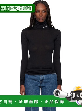 1h可退 潮奢 Jil Sander 吉尔 桑达 女士 黑色高领毛衣 J40GC0020