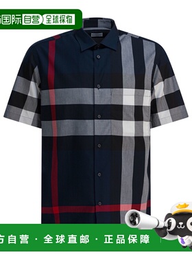 1h可退 BURBERRY 男士衬衫 8079592BLUE AW2025 蓝色