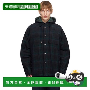 吴阳米 男士 海军蓝 1h可退 绿色格纹夹克 Wooyoungmi W24 潮奢