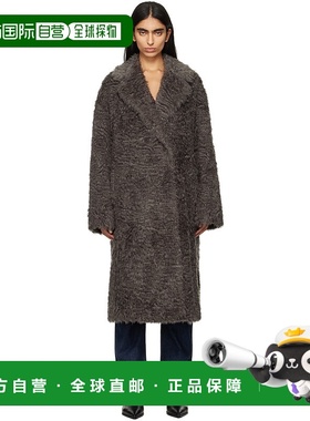 1h可退 潮奢 Stand Studio 女士 灰色 Nicole 人造毛皮大衣 61126