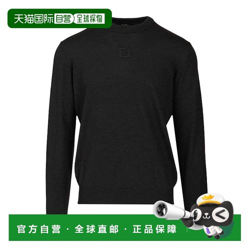 FENDI 男士针织衫 FZX091ASH3F0TY3 AW2025 灰色 Embossed Ff Det