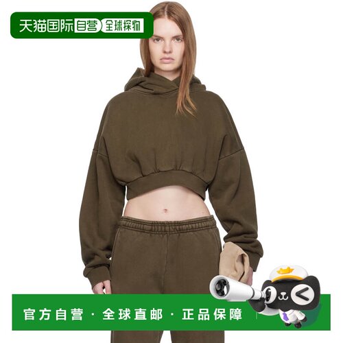 Entire Studios 女士 棕色 Cropped Heavy 连帽衫 ES2392BTBrunet