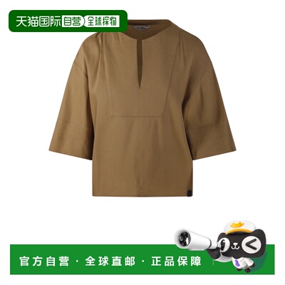1h可退MAX MARA 女士衬衫 2611191019600003 SS2026 卡其色亚麻