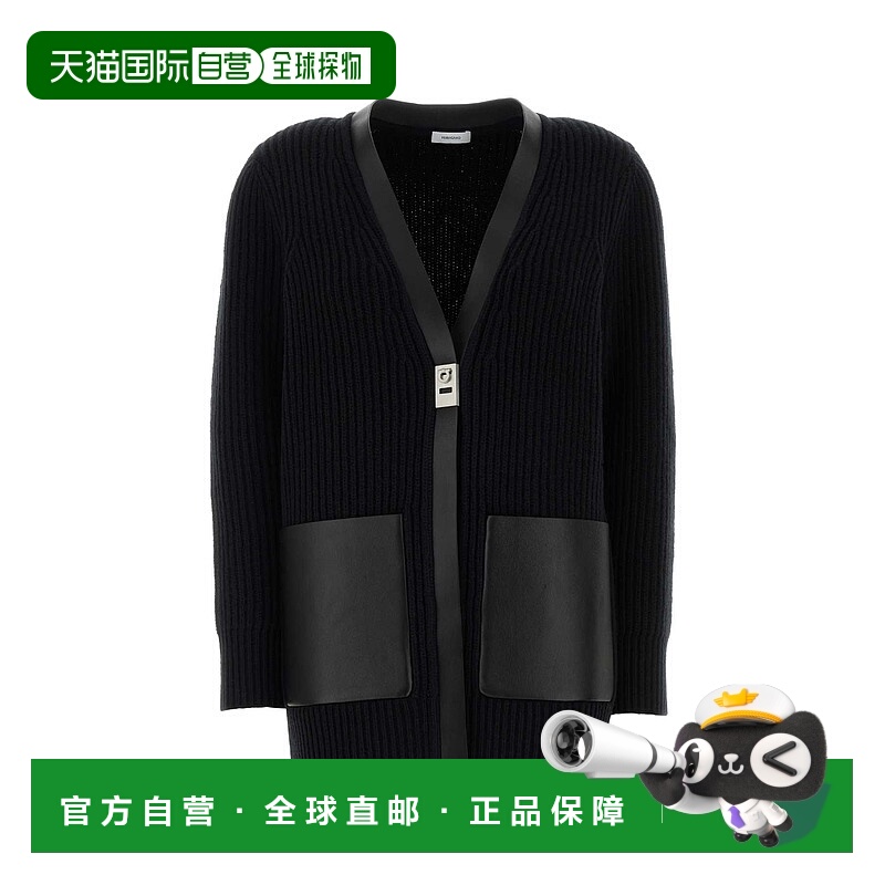 1h可退 潮奢 Salvatore Ferragamo 菲拉格慕 女士 黑色羊毛针织开