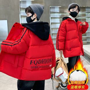 男童棉服冬季加厚2025新品冬天中大儿童男孩洋气棉袄羽绒棉衣外套