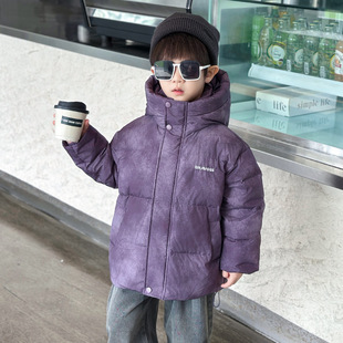 儿童冬装男童羽绒服轻薄款2025新款帅气男孩白鸭绒外套冬季棉服