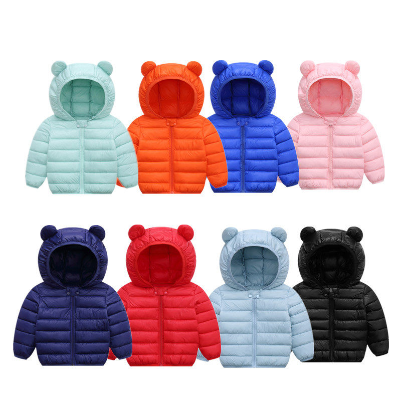 2025秋冬新款卡通款儿童羽绒棉服男女童中大童短款轻薄宝宝外套