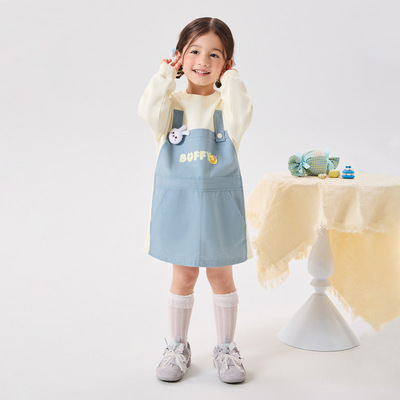 bduck小黄鸭童装女童连衣裙女宝宝春季裙子儿童休闲卫裙一件代发