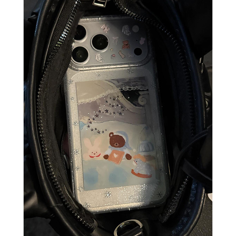 欧略 鎏金闪粉可爱睡衣小熊适用苹果17promax手机壳15新款iPhone16创意14超好看13防摔保护套17pro卡通男女款,3C数码配件,手机保护套/壳,淘宝优惠券,粉丝福利购,淘宝优惠卷