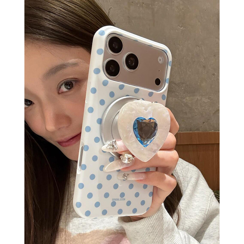 欧略 小众高级感蓝宝石磁吸支架适用苹果17promax手机壳15