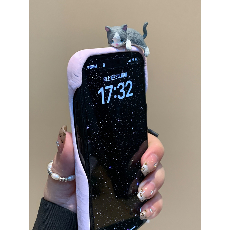 适用苹果仿皮可爱防摔