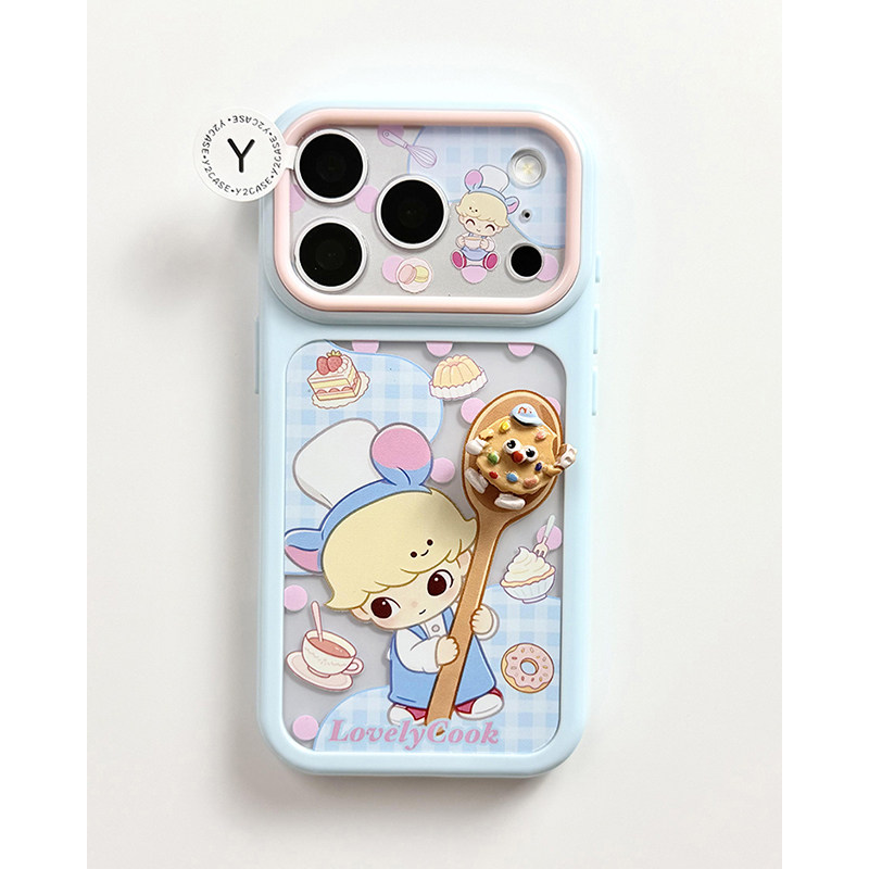欧略 可爱卡通甜品勺子小王子旋转饼干适用苹果18promax手机壳iPhone17新款16超好看15防摔保护套17pro男女款