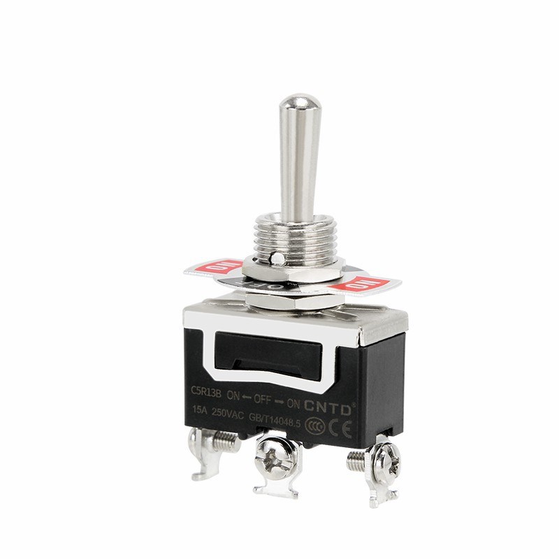 钮子开关C51g3B C5R13B 三脚三档 自锁 复位15A钮子开关